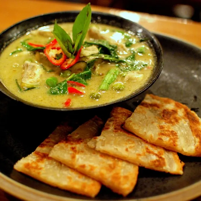 Thaise groene kipcurry met rijst
