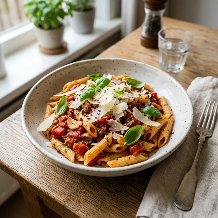 Pittige arrabbiata penne