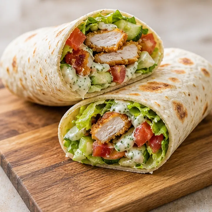 Krokante kipwraps met Paturain